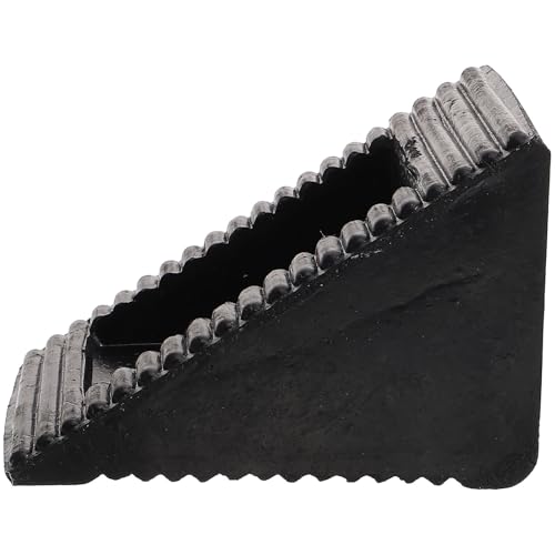 TOYANDONA Portable Rubber Wheel Chock Car Stop Blocks Anti-skid Tire Block for Trucks Rvs Motorcycles Compact Vehicle Stabilizer Ramp for Parking Safety