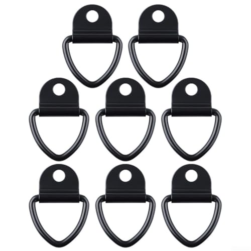 Anclajes de amarre de metal fiables para carga de remolque con construcción de 7 mm de grosor y agujero de montaje de 12 mm para uso con camiones, motocicletas y equipo al aire libre (8 piezas)