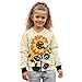ZFRXIGN Sunflower Jacket for Boys Girls Size 5-6 Cardigan Button up Baseball Jacket School Uniform Lightweight Sweater Stress Coat Kids Crewneck Sweatshirt, Brown