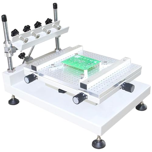 Estación de serigrafía, impresora manual de pasta de soldadura, alta precisión ± 0,01 mm, altura ajustable de la escobilla de goma, ideal para montaje de PCB y publicidad artesanal