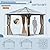Aoxun 10' x 10' Gazebo Single Polycarbonate Roof, Outdoor Aluminum Frame Everlasting Pergolas with Netting and Curtains, for Backyards, Patios, Parties, Gardens and Lawns