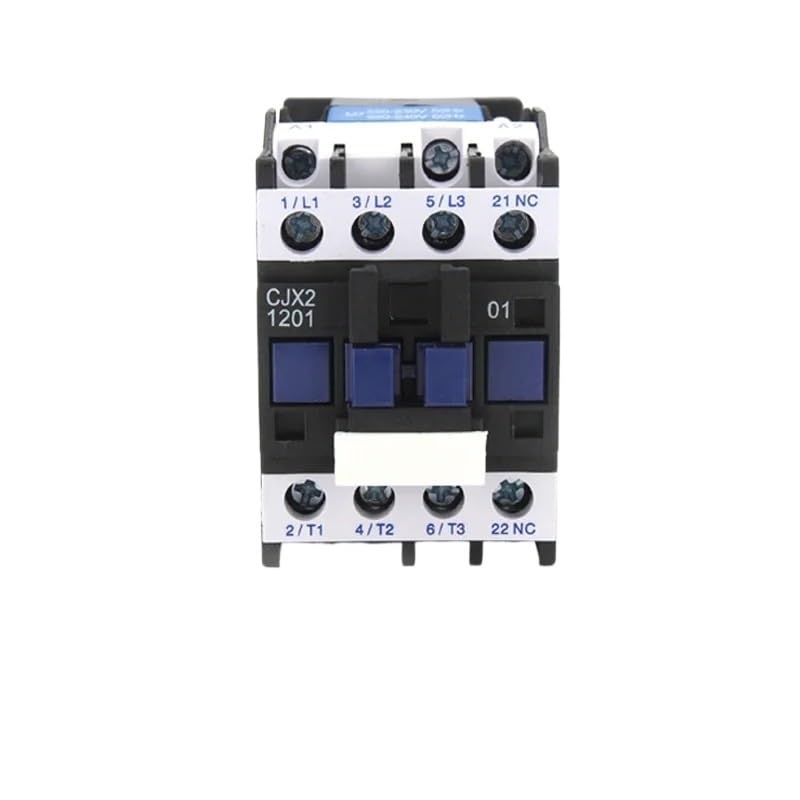 CJX2-1201/1210 50/60HZ 12A AC contactor Din Rail Mounted 3P+1NO Normal Open Contactor 24V-380V(CJX2 220V NC)