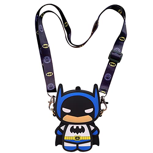 wopin Mochila de dibujos animados de Marvel Batman para niños, bolso de mensajero, nuevo monedero...