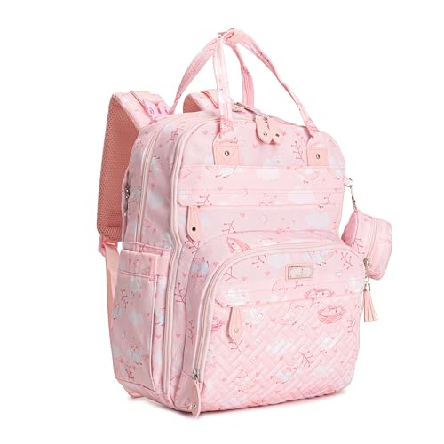 BabbleRoo Diaper Bag Backpack - Baby Essentials Travel Tote - Multi Function Water Resistant Diaper Bag, Travel Essentials Baby Bag with Changing Pad,...