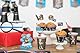 DH-Konzept Kuchenbanner ’DREI FRAGEZEICHEN KIDS’ 23 cm x 15 cm, 1 Stück, Blau und Gelb, Geburtstag