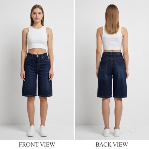 KOTTY navy blue cotton shorts – image 4