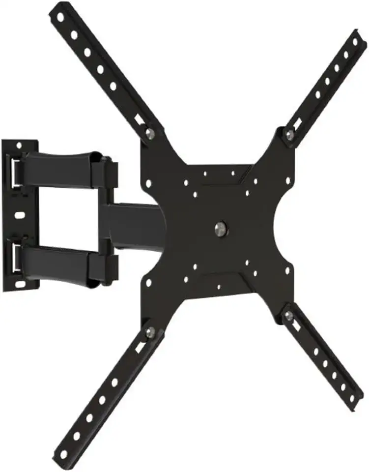 Suporte Articulado de Parede para TV 23” a 60” Premium 4 Movimentos – Estrutura Reforçada, Rotação 360°, Inclinação Ajustável, até 30kg, com Nível Bolha e Organizador de Cabos