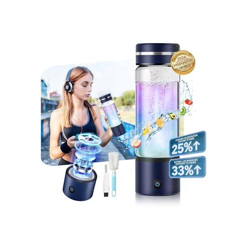 5.0 Upgrade 4000PPB High Concentration Hydrogen Water Bottle Generator【NO.1-24-Hour Hydrogen...