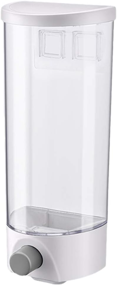 Kichvoe Wall Mounted Storage Jar 1.5L Transparent Grain Dispenser Moisture Proof Food Organizer Space Saving Kitchen Storage Container