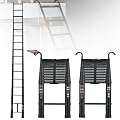 Qimu Telescoping Ladder 20FT Aluminum Telescoping Ladder with 2 Detachable Hooks, Portable Extension Ladder, Non-Slip Telescope Lightweight Ladder RV Collapsible Ladder for Home, 330Lb Capacity