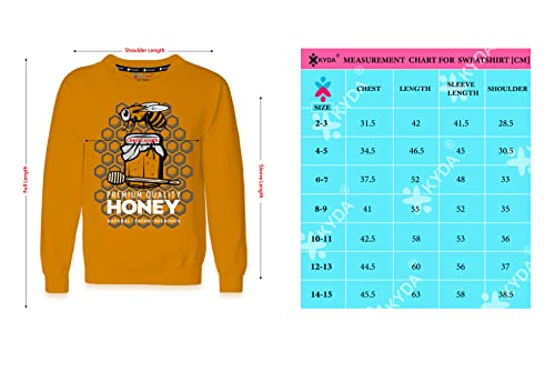Image of KYDA KIDS 100% Cotton Unisex Boys and Girls Hoodies | Hooded Neck Chest Printed Full Sleeve Sweatshirts for Unisex