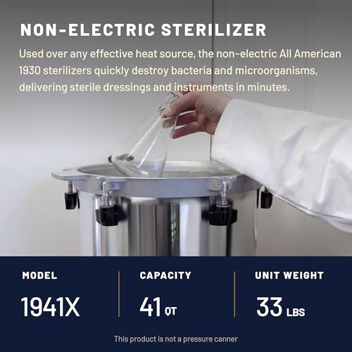 Image of All American 1930 1941X Sterilizer - 41 qt - Non-Electric Sterilizer - Suitable for Any Heat Source - Includes Rack - Made in the USA