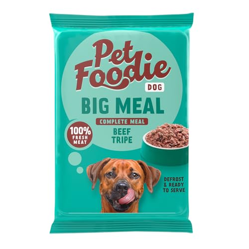 PetFoodie Barf tiefgefroren für große Hunde - Big Meal Rinderpansen – Tiefkühlfutter, Hundefutter - natürlich, ohne Konservierungsstoffe, künstliche Farb- & Aromastoffe, 8x400g TK-Ware