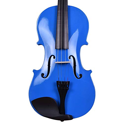 Image of Kadence V001BL-C Vivaldi Violin | 4 /4 Full Size with Basswood Body & Brazilwood Bow | Includes Lightweight Hard Case, Bow, Rosin, Tuner & Learning Course | Blue