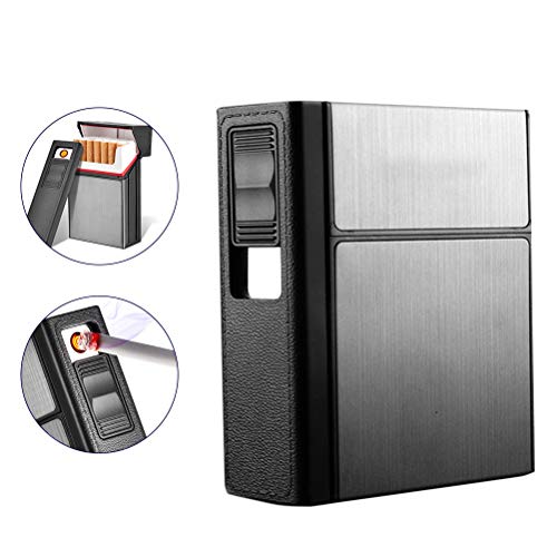 Pywee - Pitillera de Aluminio con Cierre magnético para 20 Cigarrillos