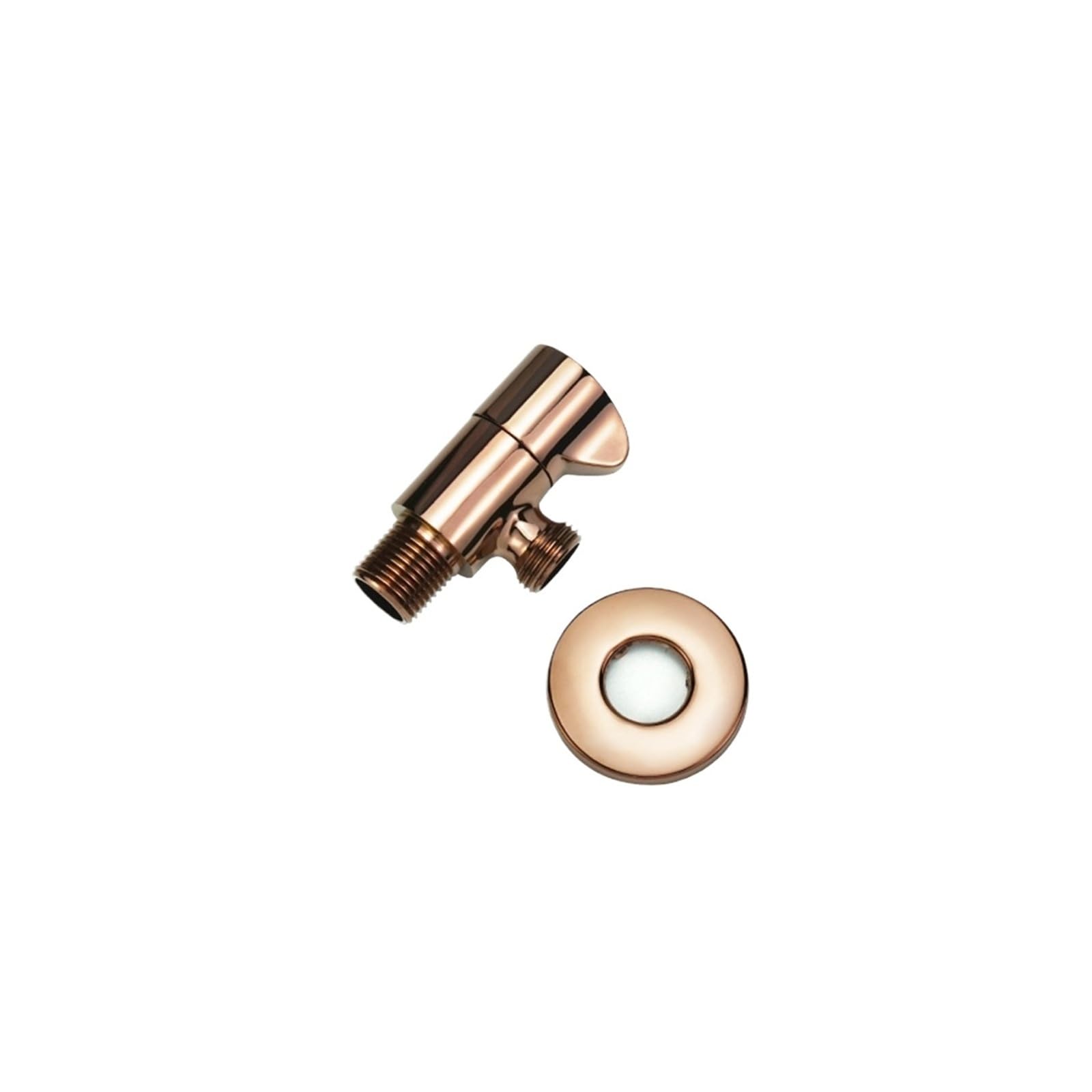Bvhisehp Type P Polished Brass G1/2 Angle Stop Valve Multi Color Single Double Water Shut Off Valve Household Plumbing Fitting For Bathroom Kitchen Toilet(Type P)