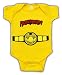 Hulkamania World Champ Costume Yellow Snapsuit Infant Onesie Baby Romper (18 Months)