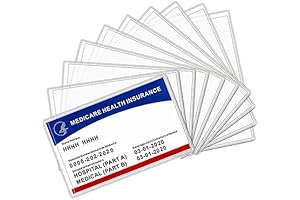 Medicare Card Holder Protection: 5 Pack Clear Sleeves for Medicare, ID Cards