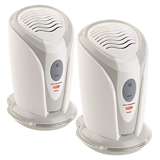 newgen medicals Kühlschrankluftreiniger: 2er-Set Mini-Ionisator & Luftreiniger für Auto, Schränke & Co. (Kühlschrank-Ionisator, Luftreiniger für Autos, Ionen)