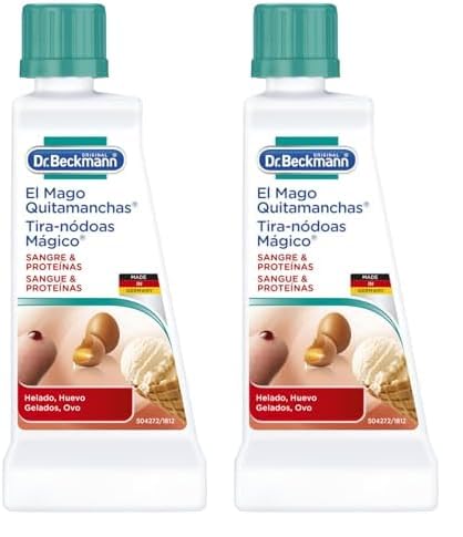 Dr. Beckmann El Mago Quitamanchas Sangre y Proteínas combate manchas como las de sangre, helado y semen, 50 ml (Paquete de 2)