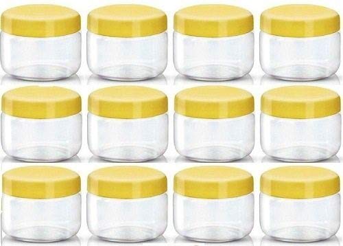 Right 12Pcs 50g/ml Cosmetic Empty Jar Pot Eyeshadow Makeup Face Cream Container Transparent-image-17