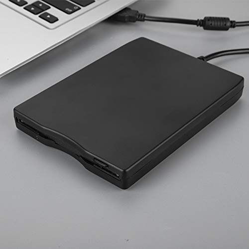 Akozon Lecteur de Disque Externe, 1.44M Neutre USB Lecteur Disquette Portable Externe Disquette FDD pour Usage général Noir Portable Neutre 1 44 M