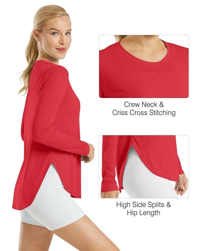 Image of G4Free Lightbreeze Womens UPF 50+ Long Sleeve Workout Tops Quick Dry UV Sun Shirt Running Gym Hiking Yoga Casual Lightweight
