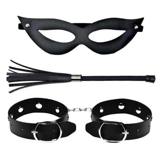 Kit Tiazinha Chicotinho com Algema e mascara Dominatrixxx