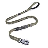 Heavy Duty Dog Leash with Comfortable Padded Handle and Highly Reflective Threads, 4-6FT Power Stret