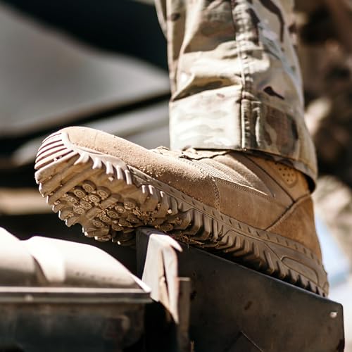 Image of Altama Unisex Foxhound SR 8 inch Suede Leather Tactical Work Boots | Lightweight Slip-Resistant Hiking Footwear with High-Traction Outsole
