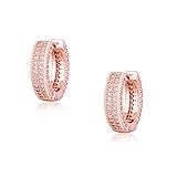 TOPGRILLZ Iced Out Hoop Earrings Cubic Zirconia Huggie Cartilage Cuff Hypoallergenic 14K Gold Plated Luxury Fashion Round Circle Earrings For Men Women-05RG