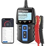 2 in 1 Car Battery Tester, TOPDON BT100W 12V Bluetooth Battery Tester Automotive Supported Battery Library, 100-2000 CCA Alternator Tester Digital Battery Load Tester Charging Cranking System Tester