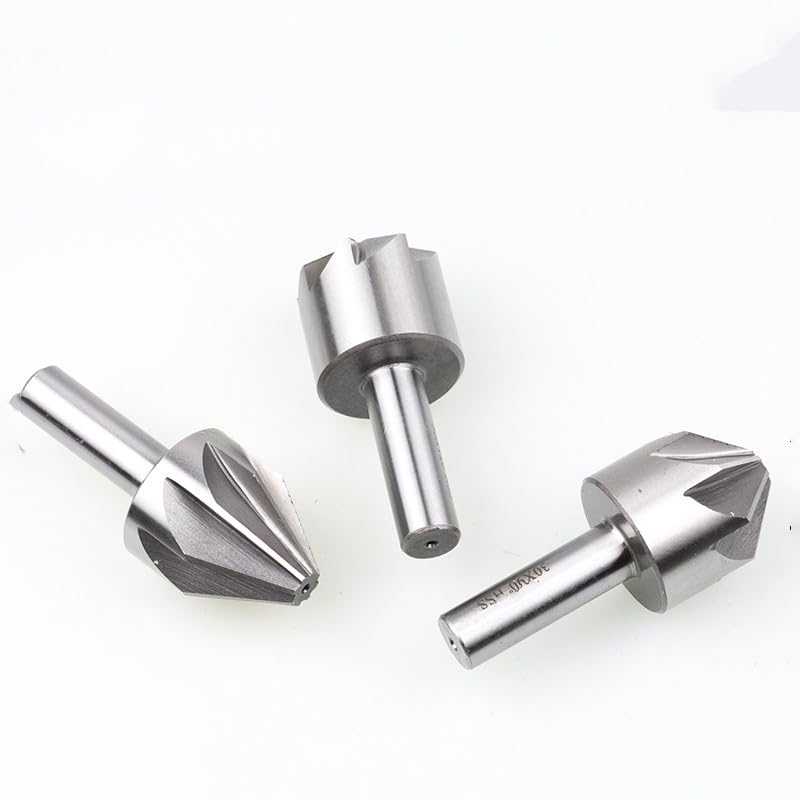 High-Speed Steel (HSS) Chamfer Cutter Set - 6mm to 50mm, 60/90/120 Degree Chamfering Drill Mill Tool(60 Degree,50.0mm)