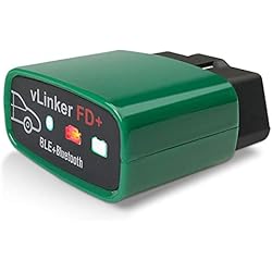 Vgate vLinker FD+ OBD2 Bluetooth Adapter – Diagnostic Code Reader for iOS, Android & Windows (Supports MS-CAN, ELM327)