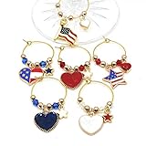 Patriotic Wine Charms, American Flag Wine Charms, Fourth Of July Wine Charms, Independence Day, Patr