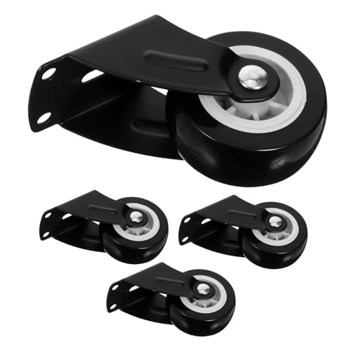 NUOLUX 4個 翻訳下の滑車 ド イールのスライド クロー ドアフロアローラー 金属 黒