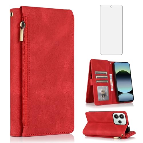 Coque Redmi Note 14 5G Asuwish XKLLPT UK1 rouge pour smartphone