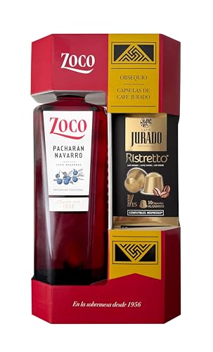 Zoco Pacharán Navarro 1 Litro + Regalo 10 Cápsulas de Café Jurado