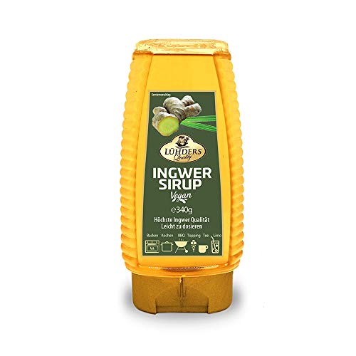 Ingwersirup, Süß mit leicht scharfem Geschmack, Standtube 340g Cover