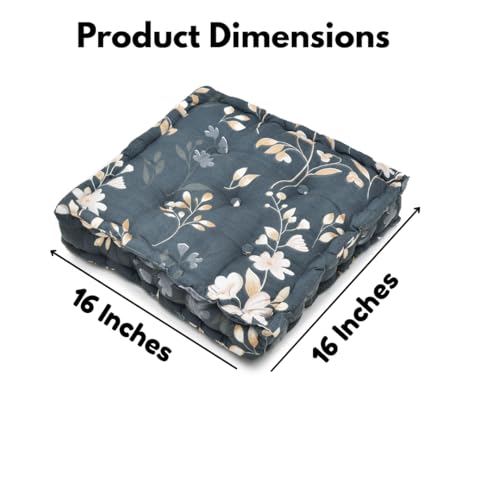 Image of Amazon Brand - Umi Chair Cushion Comfortable Thick Tufted Seat Cushion Cushion for Meditation,Floor Cushion for Sitting in Living Room,Chair Box for Indoor Seat Set of 1,16X16(Inches)