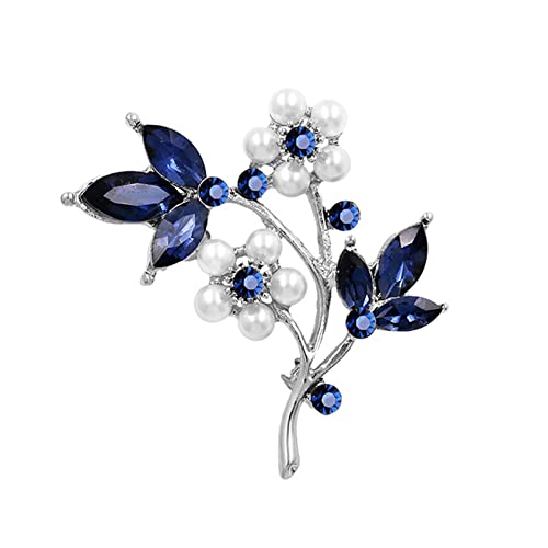 Junyy Creative Petal Brooch Alloy Pearl Brooch Pins For Women Girls Vintage Clothing Accessories(White) #TOP3
