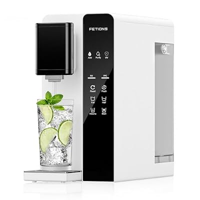 FETIONS CT2 Reverse Osmosis Water Filter Countertop, 5-Stage RO Water Filtration System, Water Purifier for Home, No Installation, 4: 1 Pure to Drain