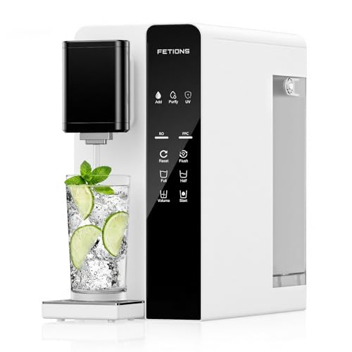 Image of FETIONS CT2 Reverse Osmosis Water Filter Countertop, 5-Stage RO Water Filtration System, Water Purifier for Home, No Installation, 4: 1 Pure to Drain