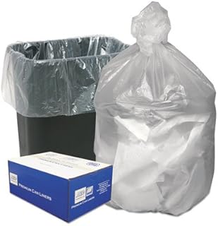 High Density Can Liners, 7-10gal, 8 Microns, 24 x 24, Natural, 1000/Carton (4 Cartons)