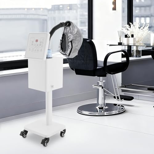 Image of Nano Hair Steamer, 1600W Professional Micro-Mist Hair Steamer for Deep Hair Care, Standing Salon Care Temperature Mist Intensity Adjustable for Hair Repair Salon Spa (White)