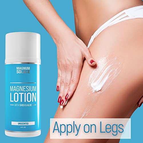 Magnesium Lotion with Aloe & Shea Apply to Legs Alternative to