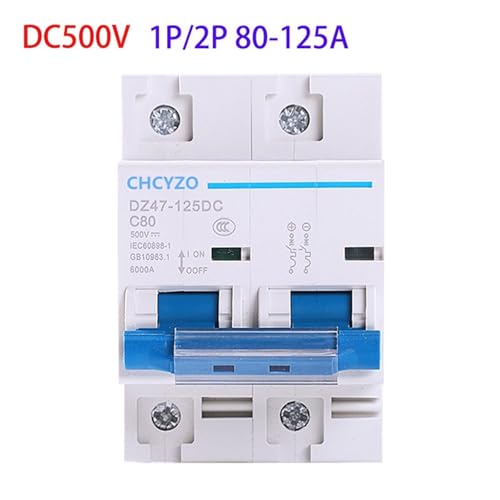 Disyuntor solar fotovoltaico 2P DC500V 100A CC magnetotérmico 2
