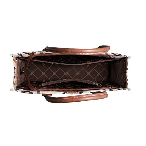 Montana West Wrangler Large Tote Bag for Women Western Structured Shoulder Bag with Laptop Compartment