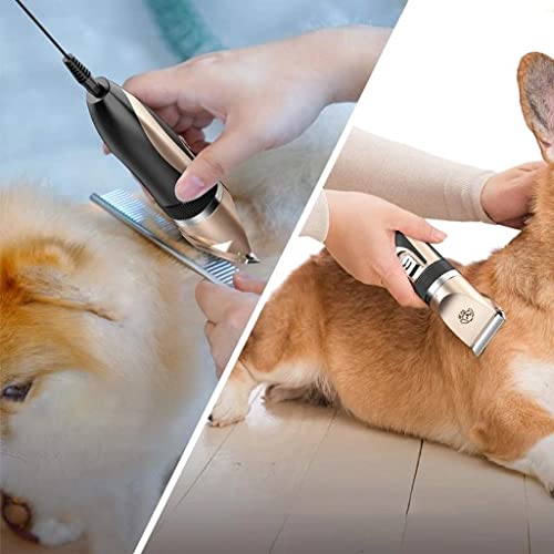 Retoo Leise Hundeschermaschine Profi mit 4 Aufsätze, Schermaschine Hund Katze Tierhaarschneidemaschine Elektrische Hundetrimmer Schnurlosen Haarschneidemaschine Tierhaarschneider