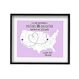 Long Distance Mother Map | Mother Present | Mothers Day Gift | Personalized Mothers Day Gift |...
